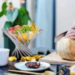 نمای جلو سبد میوه مدل مارپیچ کد A۰۰۱ اصل طراحی و جزئیات کلیدی