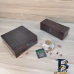 نمای جلو جعبه پذیرایی دمنوش و چای کیسه ای مدل یاس کد 27000 طراحی و جزئیات کلیدی