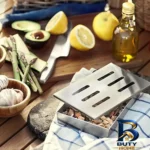 نمای جلو ظرف دوددهی ایکیا مدل GRILLTIDER با کیفیت طراحی و جزئیات کلیدی