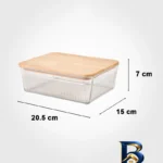 نمای کناری ظرف نگهدارنده لیمون مدل مستطیل کد 2211 بسته ۳ عددی پروفایل و ساختار