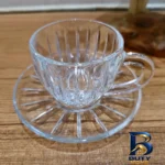 نمای جلو ست فنجان و نعلبکی ۱۲ پارچه کاوه مدل سلنا طراحی و جزئیات کلیدی