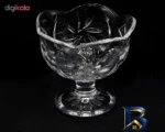 نمای جلو بستنی خوری بلور کاوه مدل سان استار کد 400205 بسته ۶ عددی طراحی و جزئیات کلیدی