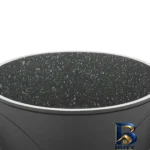نمای جلو قابلمه گرانیت عروس مدل ویکتوریا با در شیشه ای طراحی و جزئیات کلیدی