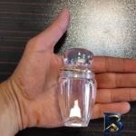 نمای جلو ظرف زعفران مدل گوهر M مجموعه ۵ عددی درجه و بسته بندی زعفران