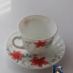 نمای جلو ست فنجان و نعلبکی ۱۲ پارچه مدل XWB۱۹۰ اصل طراحی و جزئیات کلیدی
