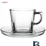 نمای جلو ست فنجان و نعلبکی پاشاباغچه مدل Carre 95307 بسته ۶ عددی طراحی و جزئیات کلیدی