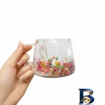 نمای جلو فنجان مدل دوجداره گلدار اصل طراحی و جزئیات کلیدی