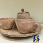 نمای جلو سرویس چای خوری سرامیکی مدل 6 عددی کد 99 طراحی و جزئیات کلیدی
