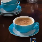 نمای جلو نعلبکی چینی زرین ایران مدل کاپوچینو ایتالیا اف 15 درجه باکیفیت تکی طراحی و جزئیات کلیدی