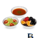 نمای جلو پیاله نوا مدل dantella مجموعه ۳ عددی با طراحی زیبا برچسب بسته و وزن خالص