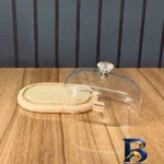 نمای جلو ظرف کره لیمون مدل پایه چوبی کد DH۴۹۰۲ اصل طراحی و جزئیات کلیدی