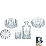 نمای جلو سرویس لیوان و پارچ ناخمن مدل Noblesse کد 4887 بسته 3 عددی طراحی و جزئیات کلیدی