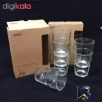نمای جلو لیوان ایکیا مدل Reko بسته ۶ عددی طراحی و جزئیات کلیدی