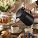 نمای جلو فلاسک Minimal coffe pot با گنجایش 0.75 لیتری چیدمان صفحه و نشانگرها