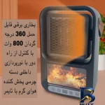 نمای جلو هیتر رومیزی طرح مدل 2112-FAN HEATER چیدمان صفحه و نشانگرها