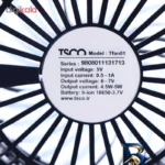 نمای جلو پنکه رومیزی تسکو مدل TFan 01 چیدمان صفحه و نشانگرها