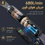 نمای جلو جارو شارژی و دمنده سویتو مدل ST-۶۶۹۹APlus اصل چیدمان صفحه و نشانگرها