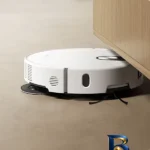 نمای جلو جارو رباتیک شیائومی مدل Vacuum 5 با امکانات ویژه چیدمان صفحه و نشانگرها