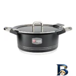 نمای کناری سرویس قابلمه و تابه گرانیت ۲۵ پارچه ام جی اس مدل B کد GB۲۵۱۴ اصل پروفایل و ساختار