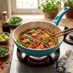 نمای بسته بندی تابه گرانیت ونتو مدل هیکاری با دسته باکالیت برچسب و بسته بندی