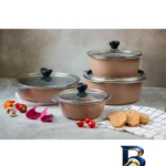 نمای بسته بندی سرویس پخت و پز ۱۰ پارچه تکنو مدل پروانه برچسب و بسته بندی