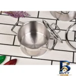 نمای بسته بندی سرویس قابلمه و تابه استیل ۸ پارچه کروپ ست کد 5007 برچسب و بسته بندی
