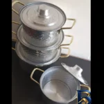 نمای بسته بندی قابلمه روحی 8 پارچه مدل موج کد gggf برچسب و بسته بندی