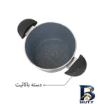 نمای بسته بندی قابلمه عروس دلوین با روکش گرانیت و سوپاپ بخار برچسب و بسته بندی