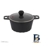 نمای بسته بندی سرویس قابلمه و تابه گرانیتی ۱۳ پارچه تکنو مدل دایموند برچسب و بسته بندی