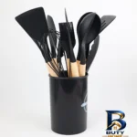 نمای جزئیات سرویس کفگیر و ملاقه ۱۲ پارچه مدل NDI۱۳۷۴ اصل نمای نزدیک دانه