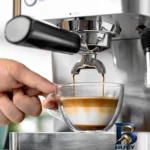 نمای بسته بندی اسپرسو ساز جی پاس مدل GCM۱۵۲۳SS اصل برچسب و بسته بندی