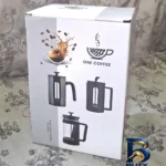 نمای بسته بندی فرنچ پرس وان کافی مدل Bv۰۹۵-۱۰۰۰-one اصل برچسب و بسته بندی