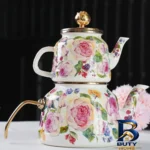 نمای بسته بندی ست کتری و قوری میس بتی مدل ROSE DELUXE برچسب و بسته بندی