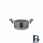 نمای بسته بندی قابلمه عروس پارمیس با روکش گرانیت و در پیرکس برچسب و بسته بندی