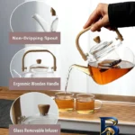 نمای بسته بندی قوری مدل NB-۴۱۸ گنجایش ۱۰۰۰ میلی لیتر اصل برچسب و بسته بندی