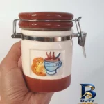 نمای بسته بندی ست جا ادویه دنیلی کد V۴-۱۹۰CUPX۲ مجموعه ۲ عددی اصل برچسب و بسته بندی