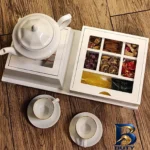 نمای بسته بندی جعبه دمنوش دکورستیک مدل جانان کد 1003 برچسب و بسته بندی
