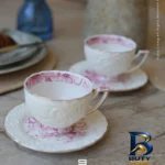 نمای بسته بندی سرویس چای خوری ۱۲ پارچه ۶ نفره مدل dantella f شاهین برچسب و بسته بندی
