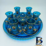 نمای بسته بندی سرویس چای خوری ۱۵ پارچه ۶ نفره مدل شاه عباسی برچسب و بسته بندی