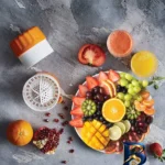 نمای بسته بندی آب مرکبات گیری دستی مدل Juicer برند برنر برچسب و بسته بندی