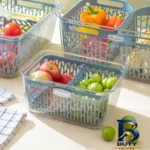 نمای بسته بندی ظرف نگهدارنده با بدنه اکرولیک هوم کت مدل 3904 مناسب برای یخچال بسته 3 عددی برچسب و بسته بندی