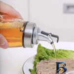 نمای بسته بندی ظرف روغن جهان مدل خطی با سر ریز دار برچسب و بسته بندی