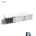 نمای بسته بندی ست فنجان و نعلبکی پاشاباغچه مدل Carre 95307 بسته ۶ عددی برچسب و بسته بندی
