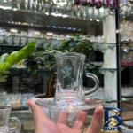 نمای بسته بندی ست فنجان و نعلبکی ۱۲ پارچه مناسب برای ۶ نفر دلی مدل کلاسیک ساده برچسب و بسته بندی