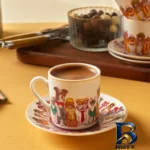 نمای بسته بندی سرویس قهوه خوری ۱۲ پارچه ۶ نفره کاراجا مدل Latli برچسب و بسته بندی