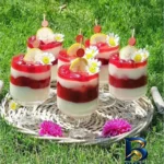 نمای بسته بندی دسرخوری پاشاباغچه مدل Tower کد 44044 بسته ۳ عددی برچسب و بسته بندی