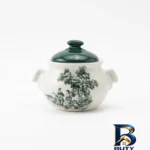 نمای بسته بندی سرویس چای خوری ۴ پارچه ۱ نفره مدل آنتیک برچسب و بسته بندی