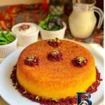 نمای بسته بندی قالب کیک گرد گرانیتی به گز مدل کد 18 برچسب و بسته بندی