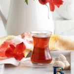 نمای بسته بندی ست فنجان و نعلبکی ۱۲ پارچه مدل L-A-V 12 برچسب و بسته بندی
