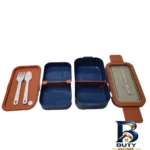 نمای بسته بندی ظرف غذا پلاستیکی مدل Deliciouslaunch مناسب برای یخچال و ماکروویو برچسب و بسته بندی